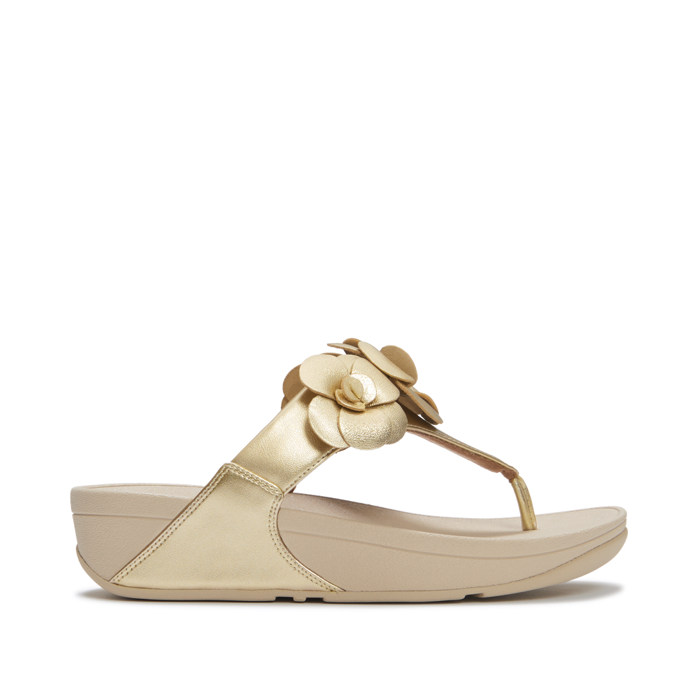 FitFlop - Lulu Flower Toe-Post - Platino - Sandals