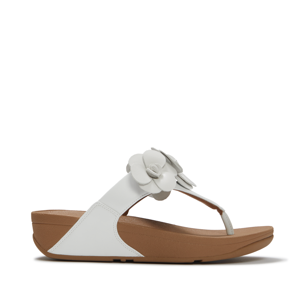 FitFlop - Lulu Flower Toe-Post - Urban White - Sandals