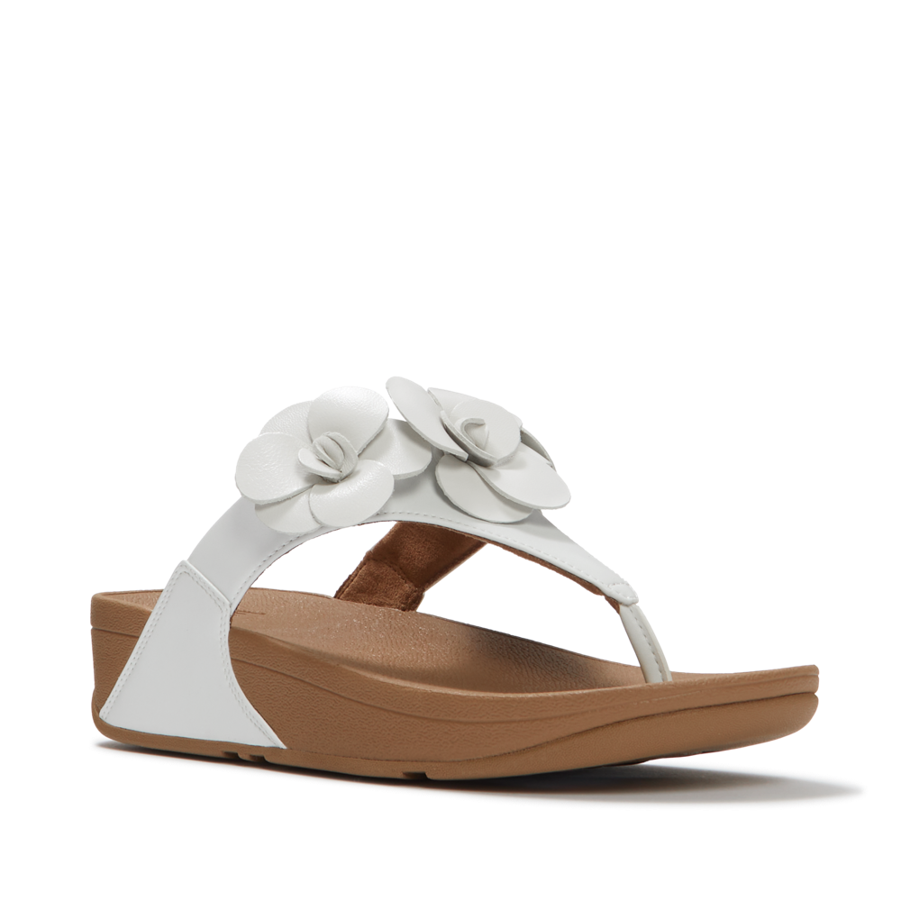 FitFlop - Lulu Flower Toe-Post - Urban White - Sandals