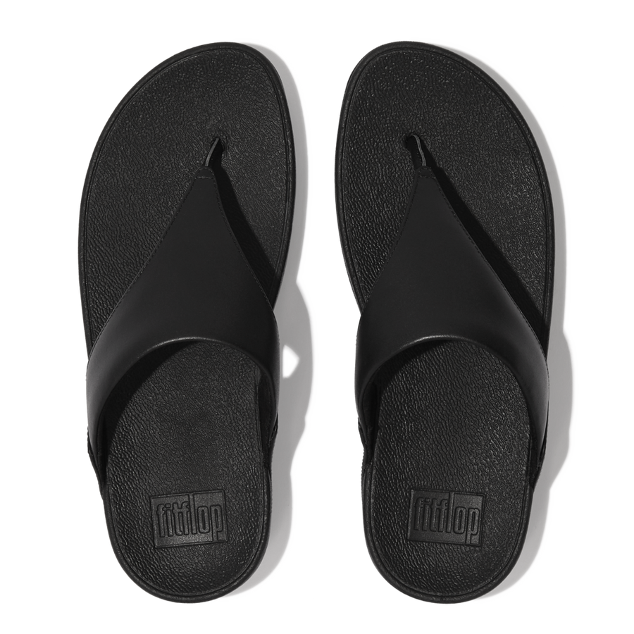 FitFlop - Lulu Leather Toepost - Black - Sandals