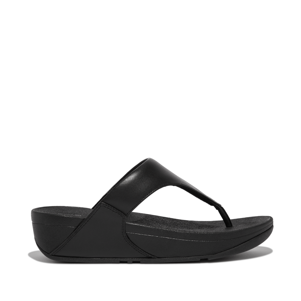 FitFlop - Lulu Leather Toepost - Black - Sandals