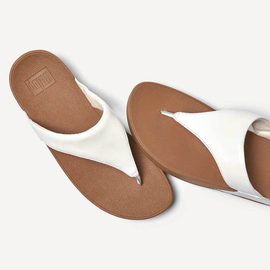 FitFlop - Lulu Leather Toepost - White - Sandals