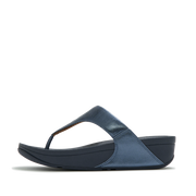 FitFlop - Lulu Leather Toepost  - Metallic Cosmic Blue - Sandals