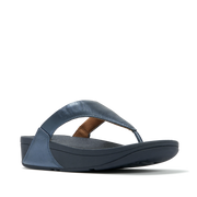 FitFlop - Lulu Leather Toepost  - Metallic Cosmic Blue - Sandals