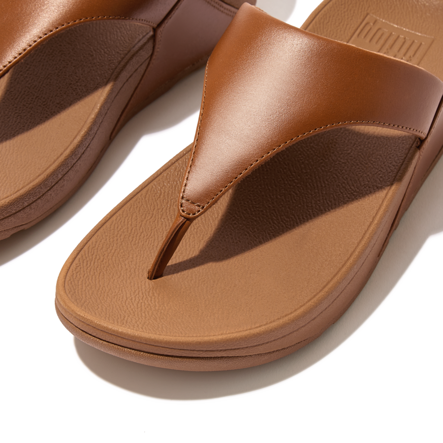 FitFlop - Lulu Leather Toepost - Light Tan - Sandals