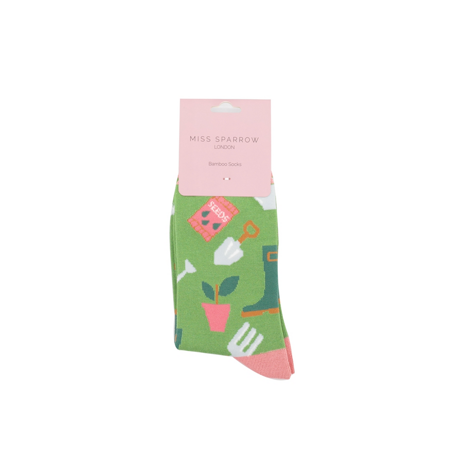 Miss Sparrow - Gardening Gear Socks - Green - Socks