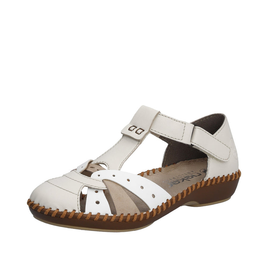 Rieker - M1655-61 - Porzellan/Weiss/Altrosa - Shoes