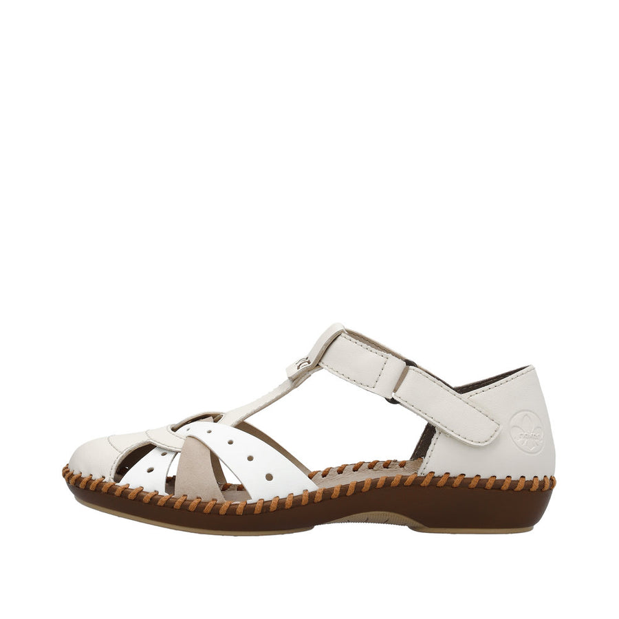 Rieker - M1655-61 - Porzellan/Weiss/Altrosa - Shoes