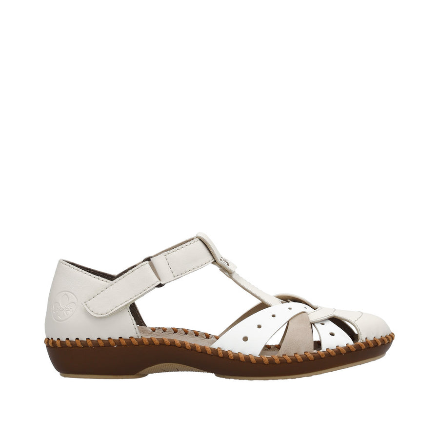 Rieker - M1655-61 - Porzellan/Weiss/Altrosa - Shoes