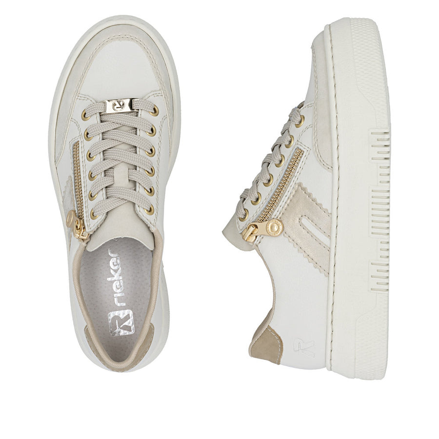 Rieker - M1912-80 - Crema/Offwhite/Muschel/Porzellan - Shoes