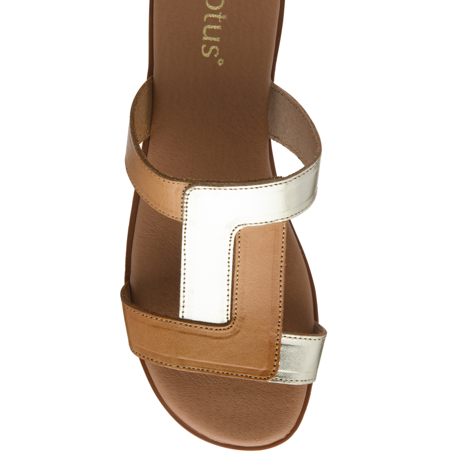 Lotus - Milena - Tan/Gold - Sandals