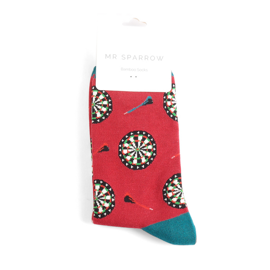 Miss Sparrow - Mr Sparrow Dart Boards - Dark Red - Socks