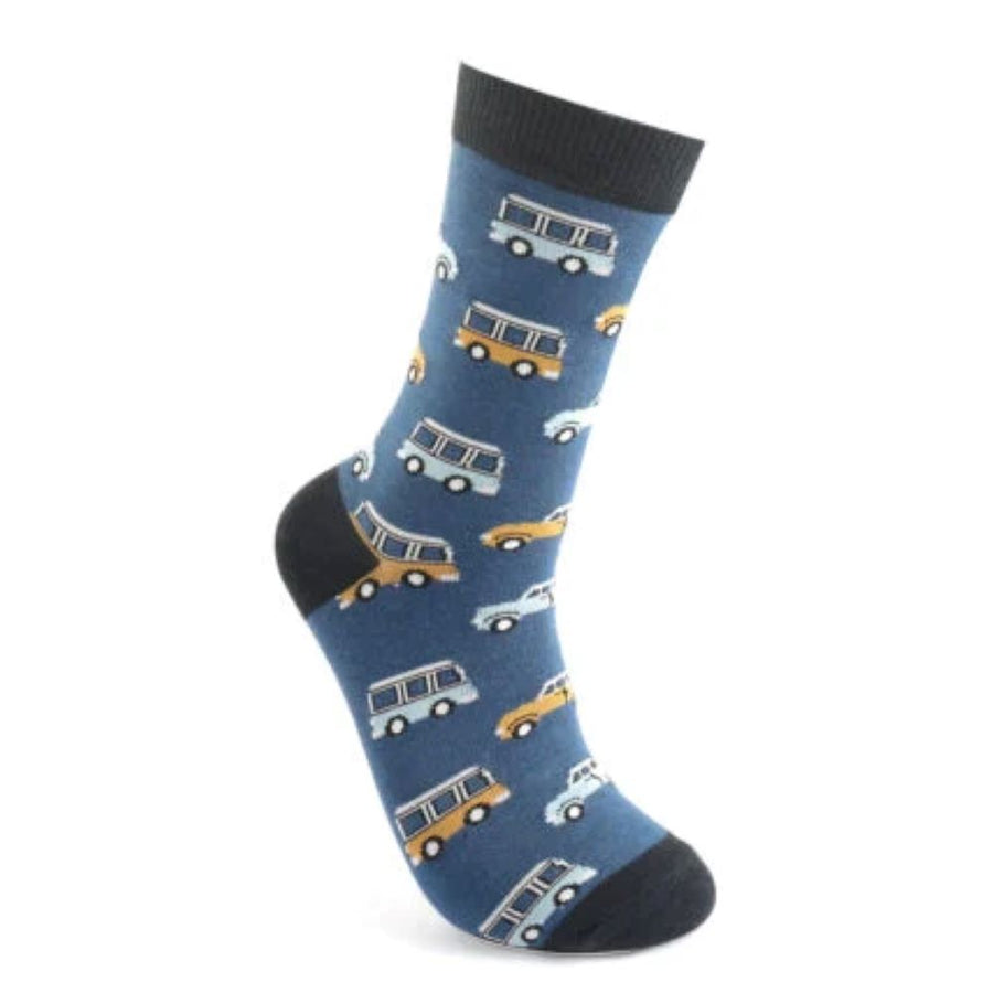 Miss Sparrow - Mr Sparrow Vintage Vehicles - Navy - Socks