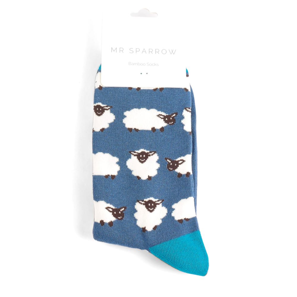 Miss Sparrow - Mr Sparrow Happy Sheep - Navy  - Socks