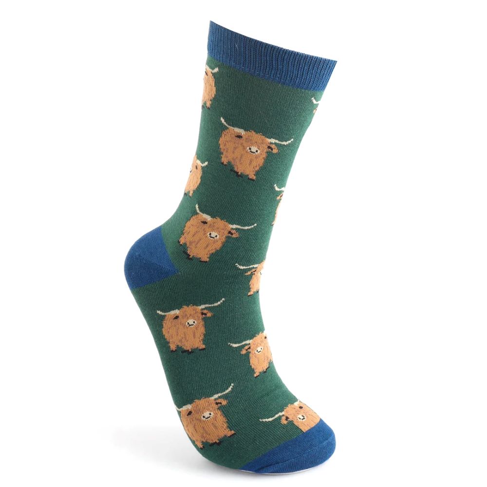 Miss Sparrow - Mr Sparrow Highland Herd - Green - Socks