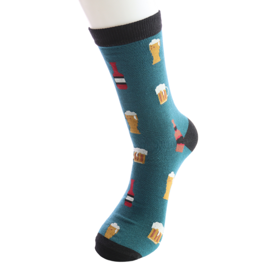 Miss Sparrow - Mr Sparrow Here's to Beer - MR113Teal - Socks
