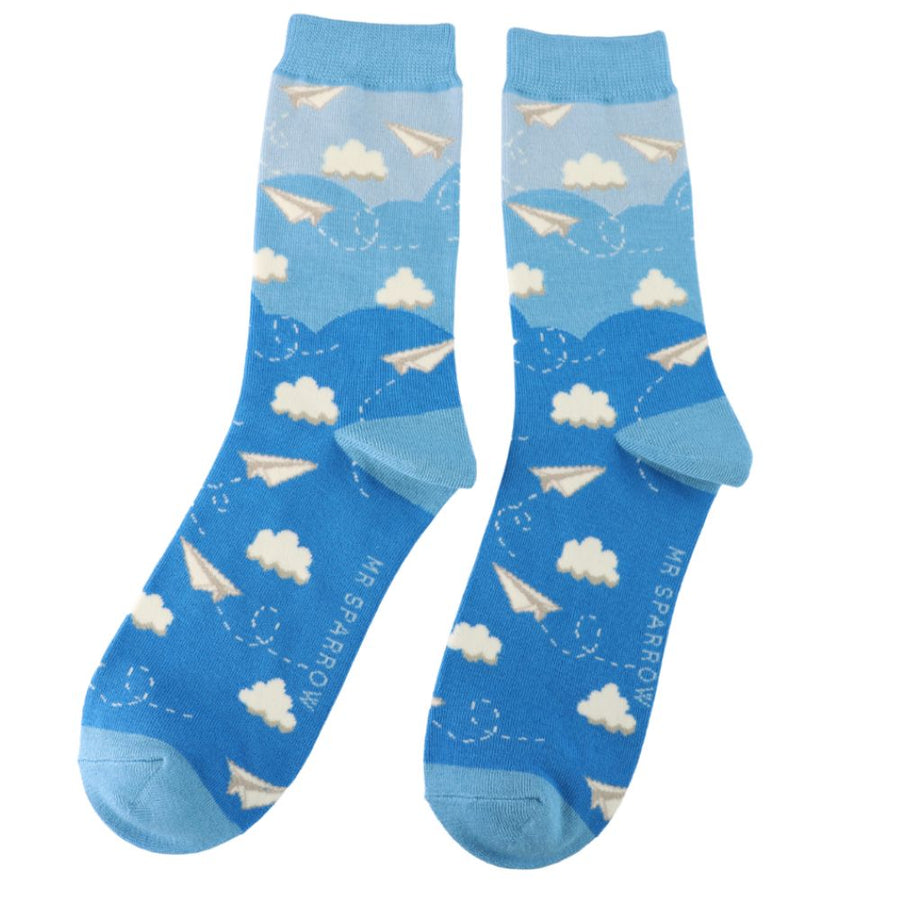 Miss Sparrow - Mr Sparrow Paper Planes - MR124SkyBlue - Socks