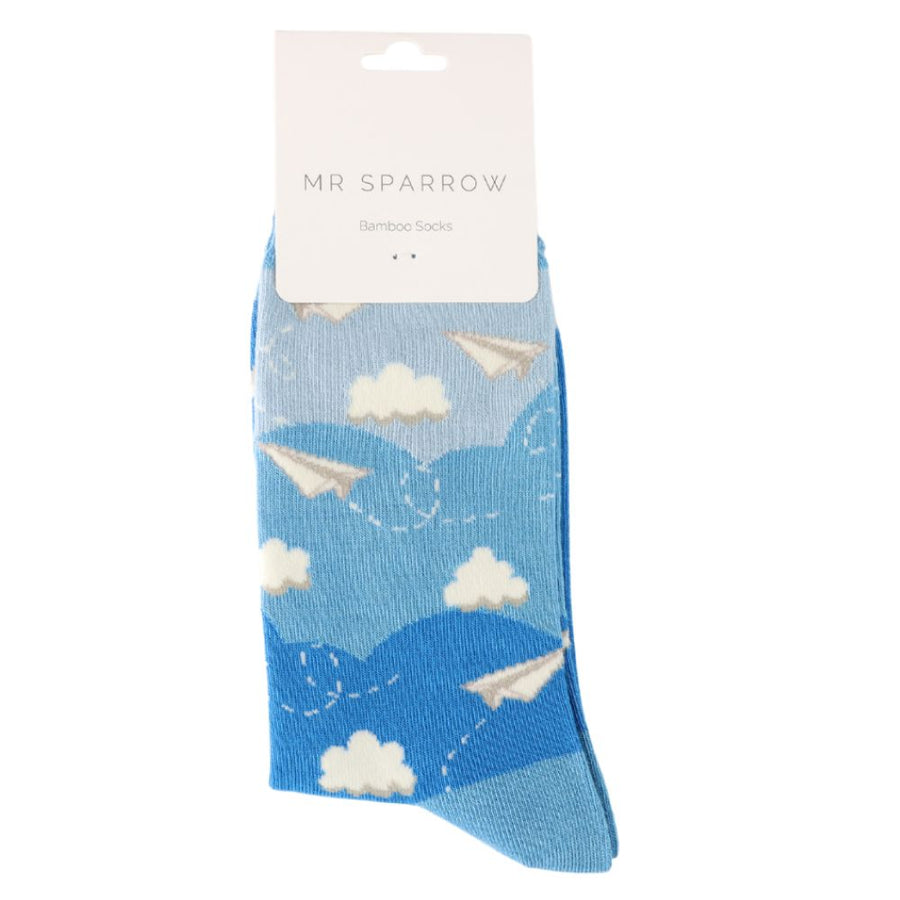 Miss Sparrow - Mr Sparrow Paper Planes - MR124SkyBlue - Socks