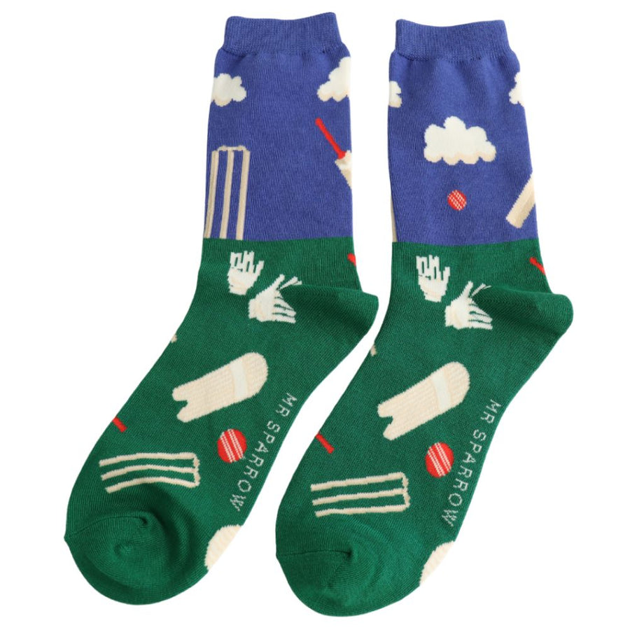 Miss Sparrow - Mr Sparrow Cricket Scene - MR146Navy - Socks