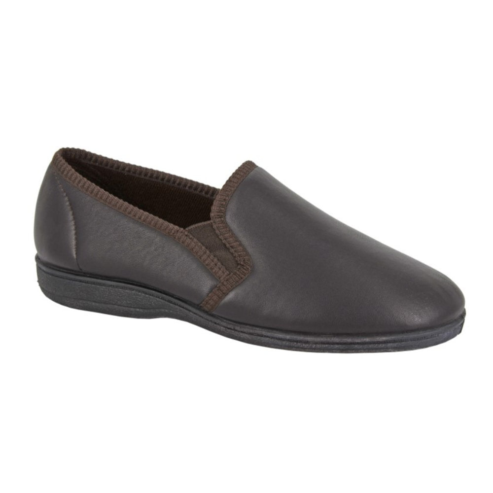 Sleepers Hadley Dark Brown Slipper MS414B