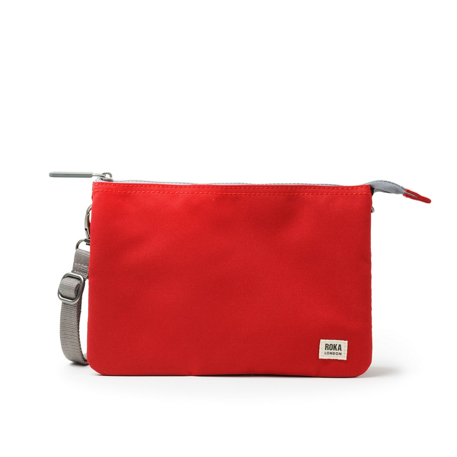 Roka - Carnaby Crossbody Mars Red XL Recycled Canvas - Bags