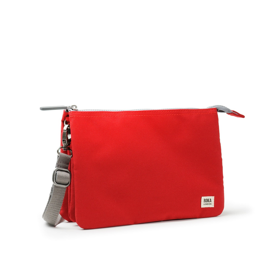 Roka - Carnaby Crossbody Mars Red XL Recycled Canvas - Bags