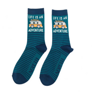 Miss Sparrow - Men's Adventure Van Socks - Teal - Socks