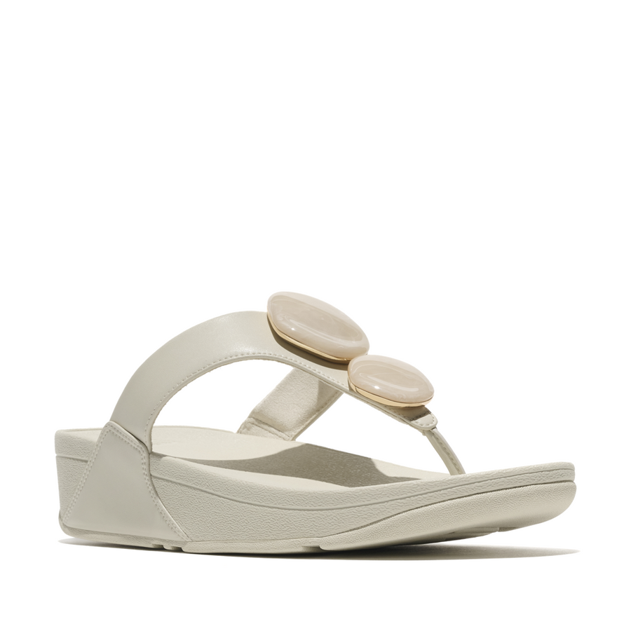 FitFlop - Lulu Marbled-Stone Toe- Post - Paris Beige - Sandals