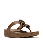 FitFlop - Lulu Marbled-Stone Toe- Post  - Deep Tan - Sandals