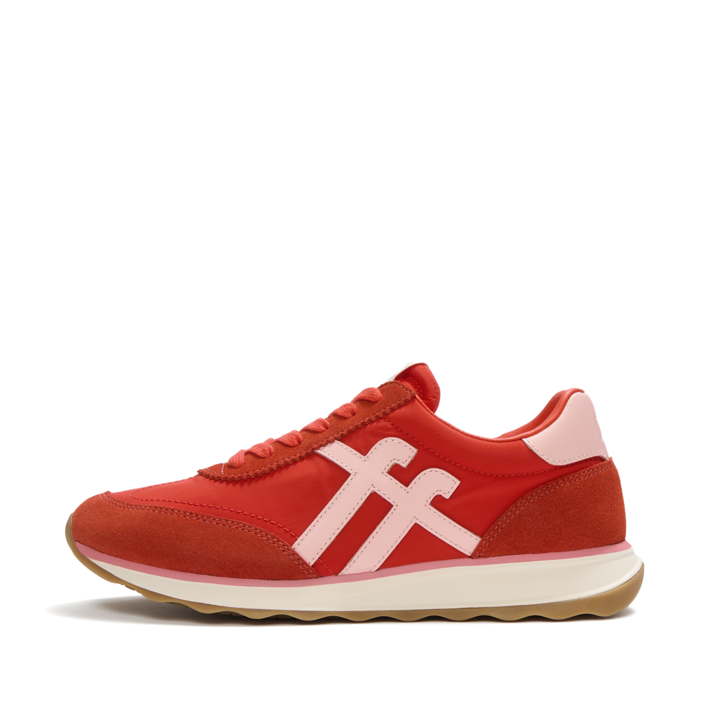 FitFlop - Retro-Q Ff Fabric/Suede - Cherry Tomato/Warm Pink - Shoes