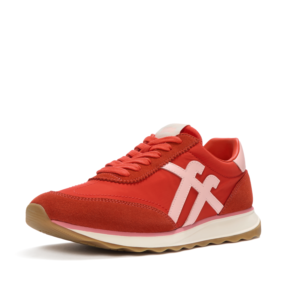 FitFlop - Retro-Q Ff Fabric/Suede - Cherry Tomato/Warm Pink - Shoes