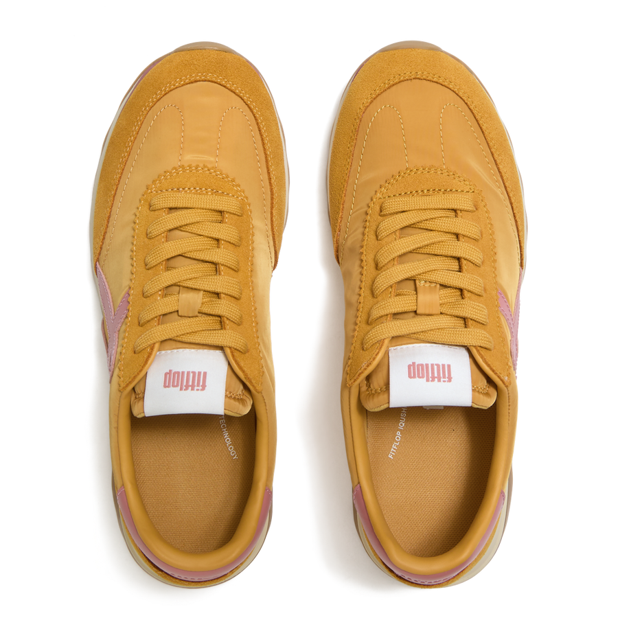 FitFlop - Retro-Q Ff Fabric/Suede - Turmeric/Desert Blush - Shoes