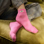 Roka - Wembley Pink Carnation Crop Sock Womens Organic Cotton - Socks