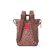Roka - Bantry Small Backpack in Brown Dot Canvas