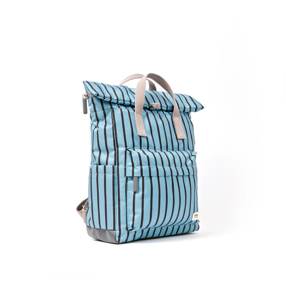 Roka - Canfield Medium Backpack in Blue Stripe Canvas