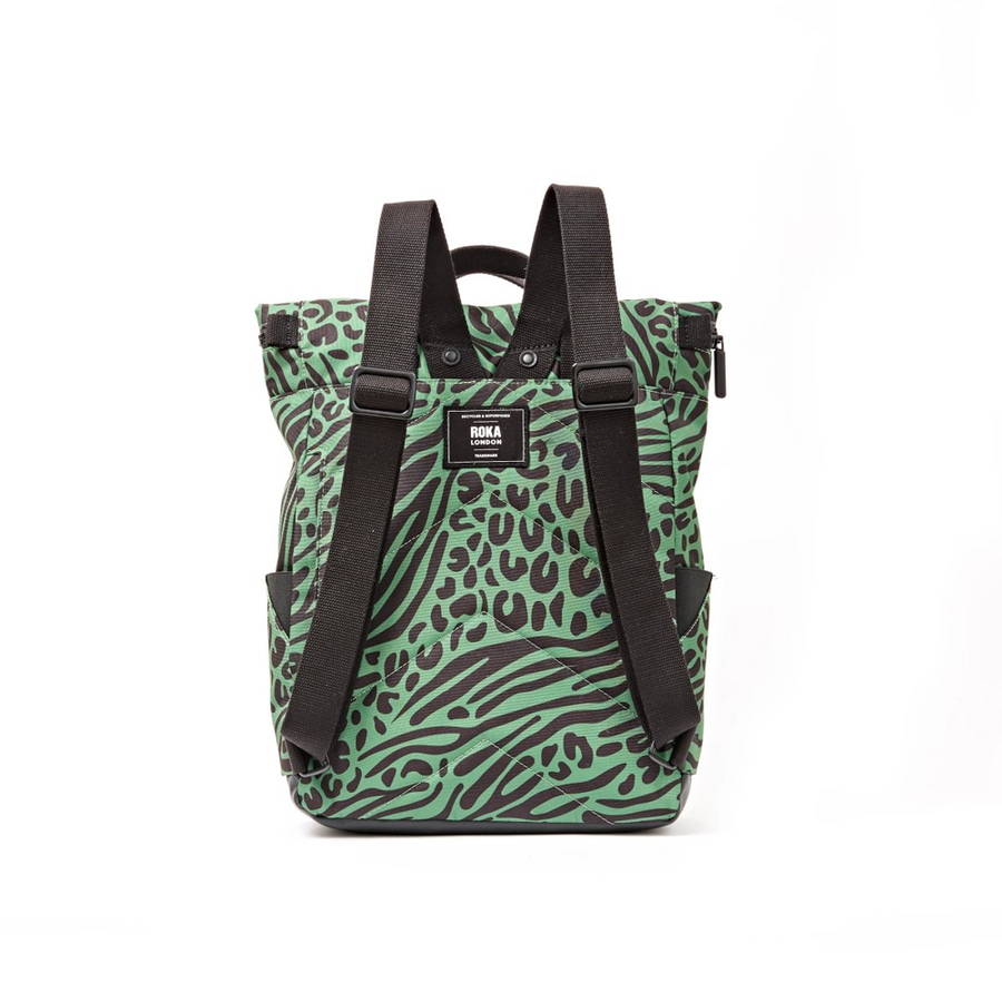 Roka - Canfield Medium Backpack in Mixed Animal Artichoke Canvas