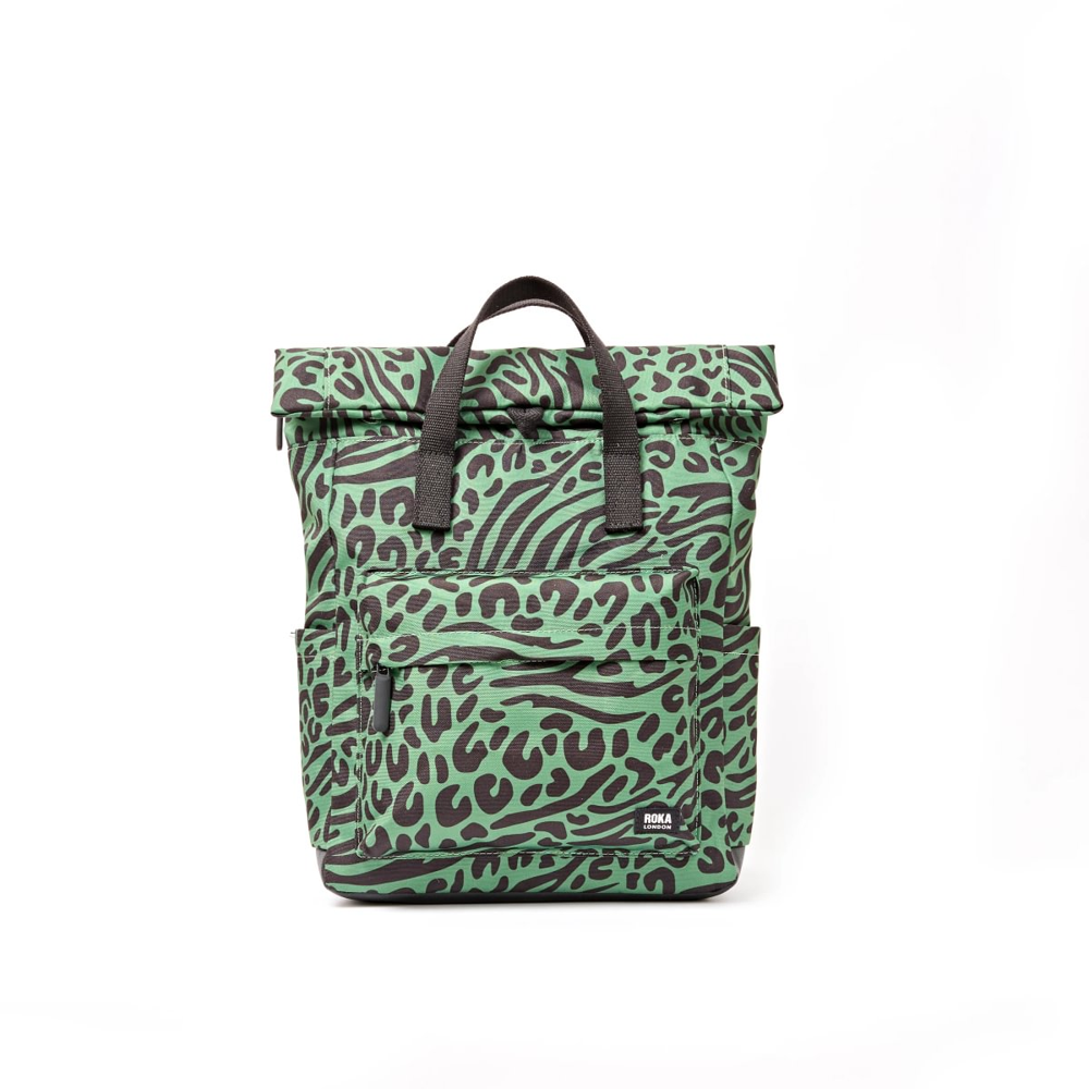 Roka - Canfield Medium Backpack in Mixed Animal Artichoke Canvas