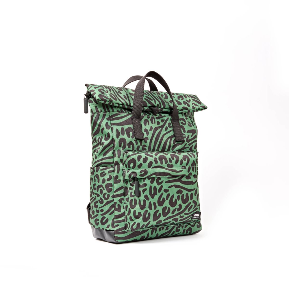 Roka - Canfield Medium Backpack in Mixed Animal Artichoke Canvas