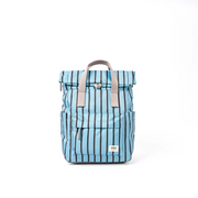 Roka - Canfield Small Backpack in Blue Stripe Canvas