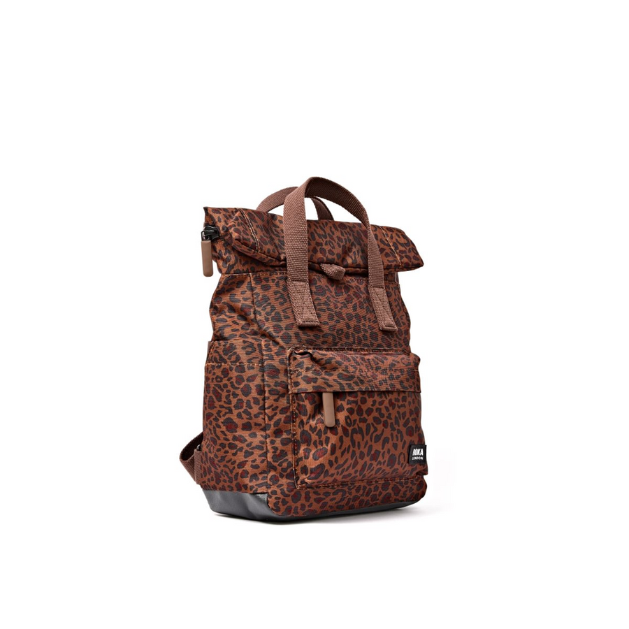Roka - Canfield Small Backpack in Mini Leopard Canvas