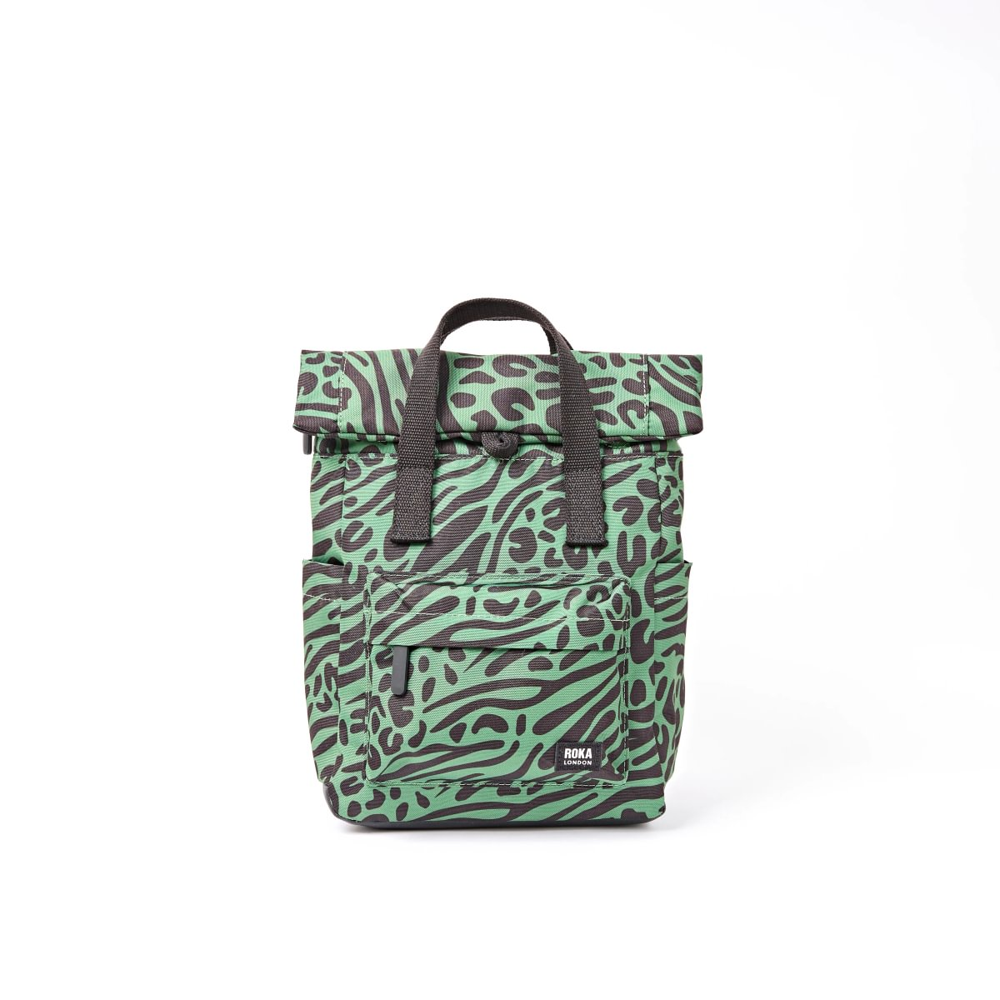 Roka - Canfield Small Backpack in Mixed Animal Artichoke Canvas