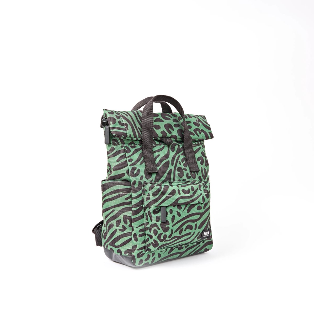 Roka - Canfield Small Backpack in Mixed Animal Artichoke Canvas