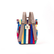 Roka - Canfield Small Backpack in Wide Multi Stripe Canvas