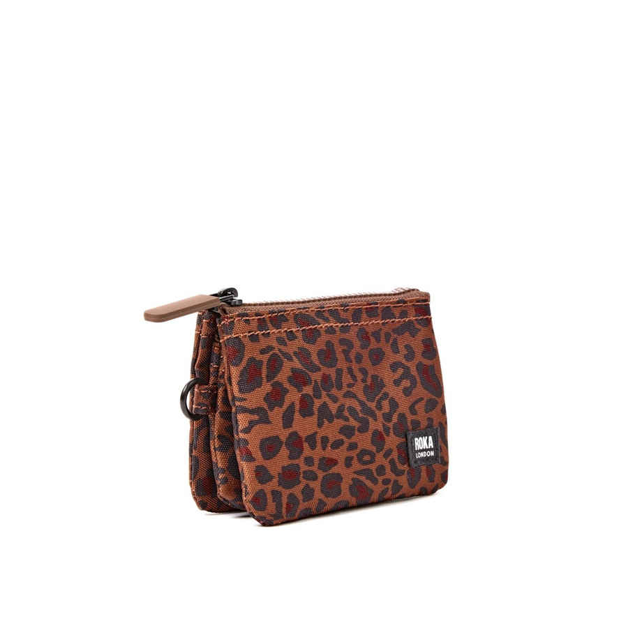 Roka - Carnaby Small Wallet in Mini Leopard Canvas