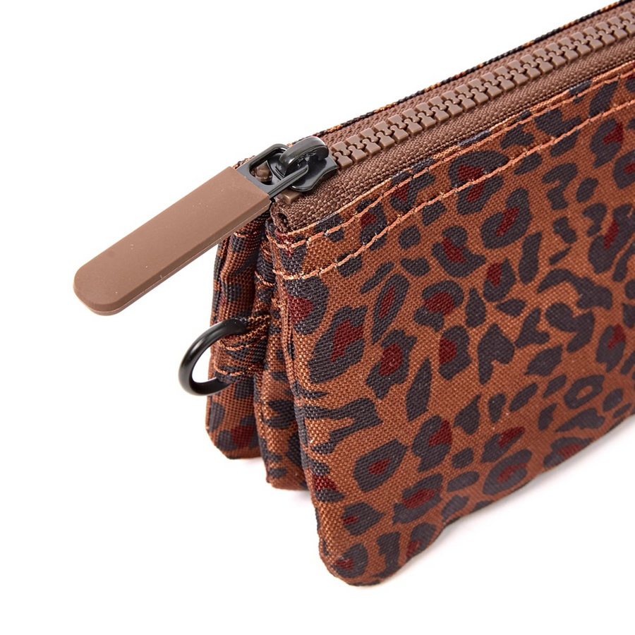 Roka - Carnaby Small Wallet in Mini Leopard Canvas