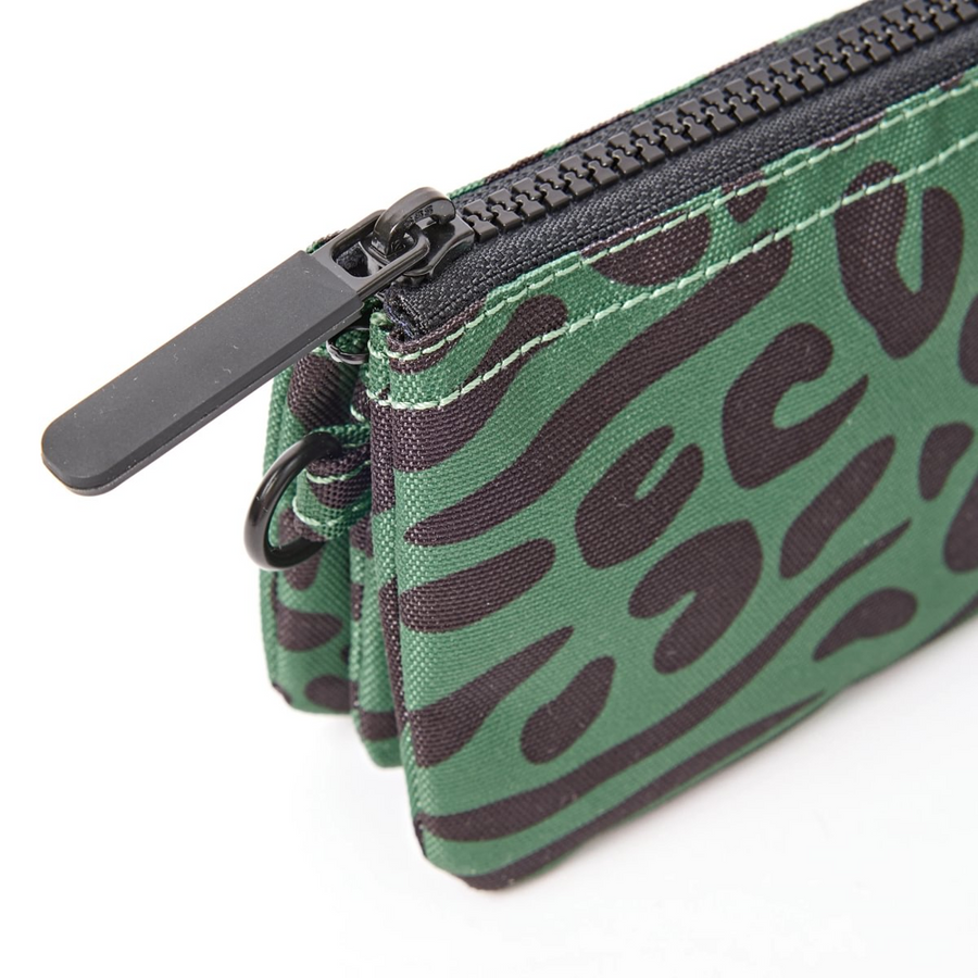Roka - Carnaby Small Wallet in Mixed Animal Artichoke Canvas