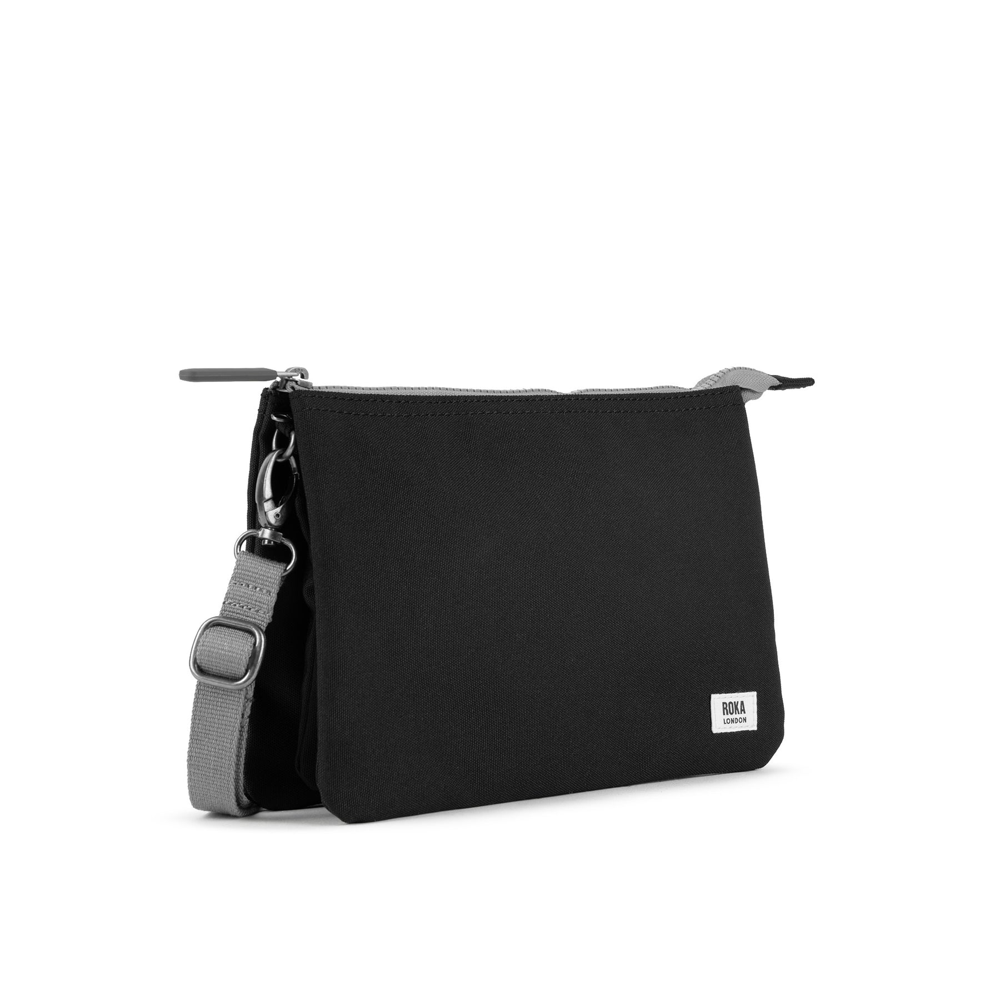 Roka - Carnaby Crossbody Ash XL Recycled Canvas - Bags