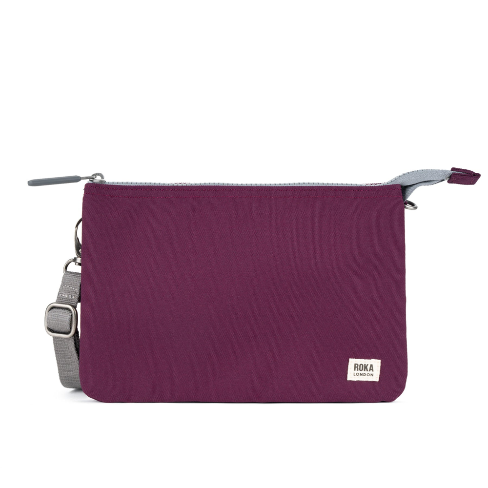 Roka - Carnaby Crossbody Cherry Lacquer XL Recycled Canvas - Bags