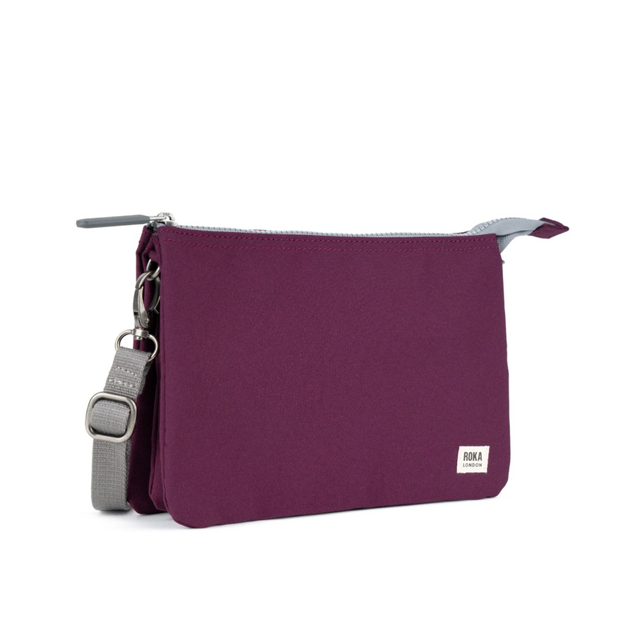 Roka - Carnaby Crossbody Cherry Lacquer XL Recycled Canvas - Bags