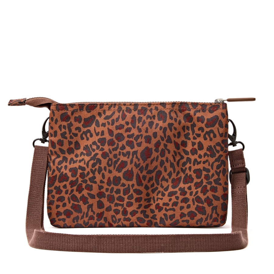 Roka - Carnaby Crossbody Bag in Mini Leopard Canvas